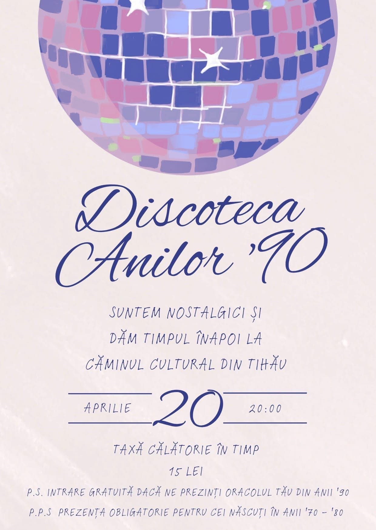 Seară de neuitat la Tihău: Discotecă în stilul anilor ’90!