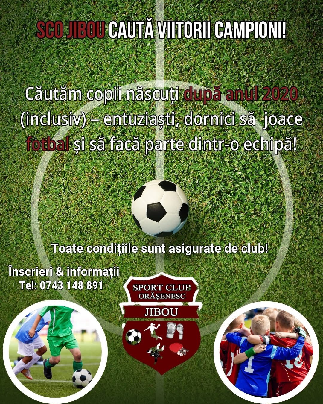 ⚽ SCO Jibou caută viitorii campioni ai fotbalului!