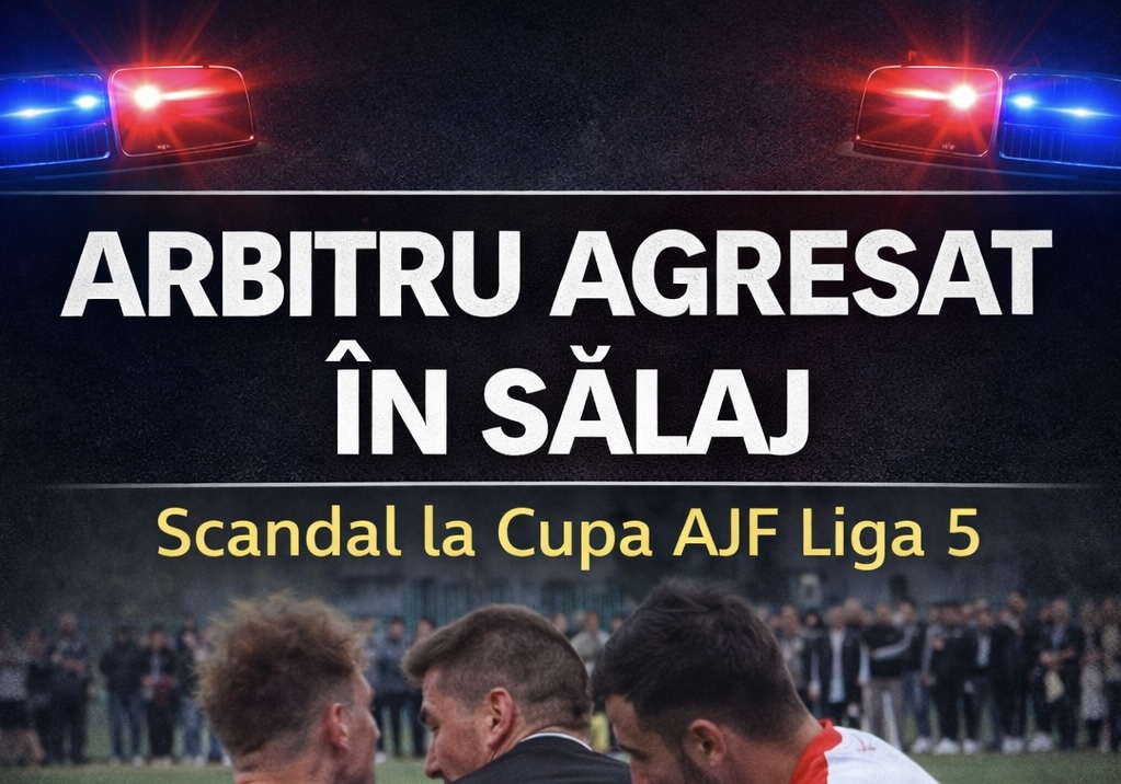 Scandal major la Cupa AJF Liga 5 din Sălaj: arbitru agresat și lovit în finala competiției