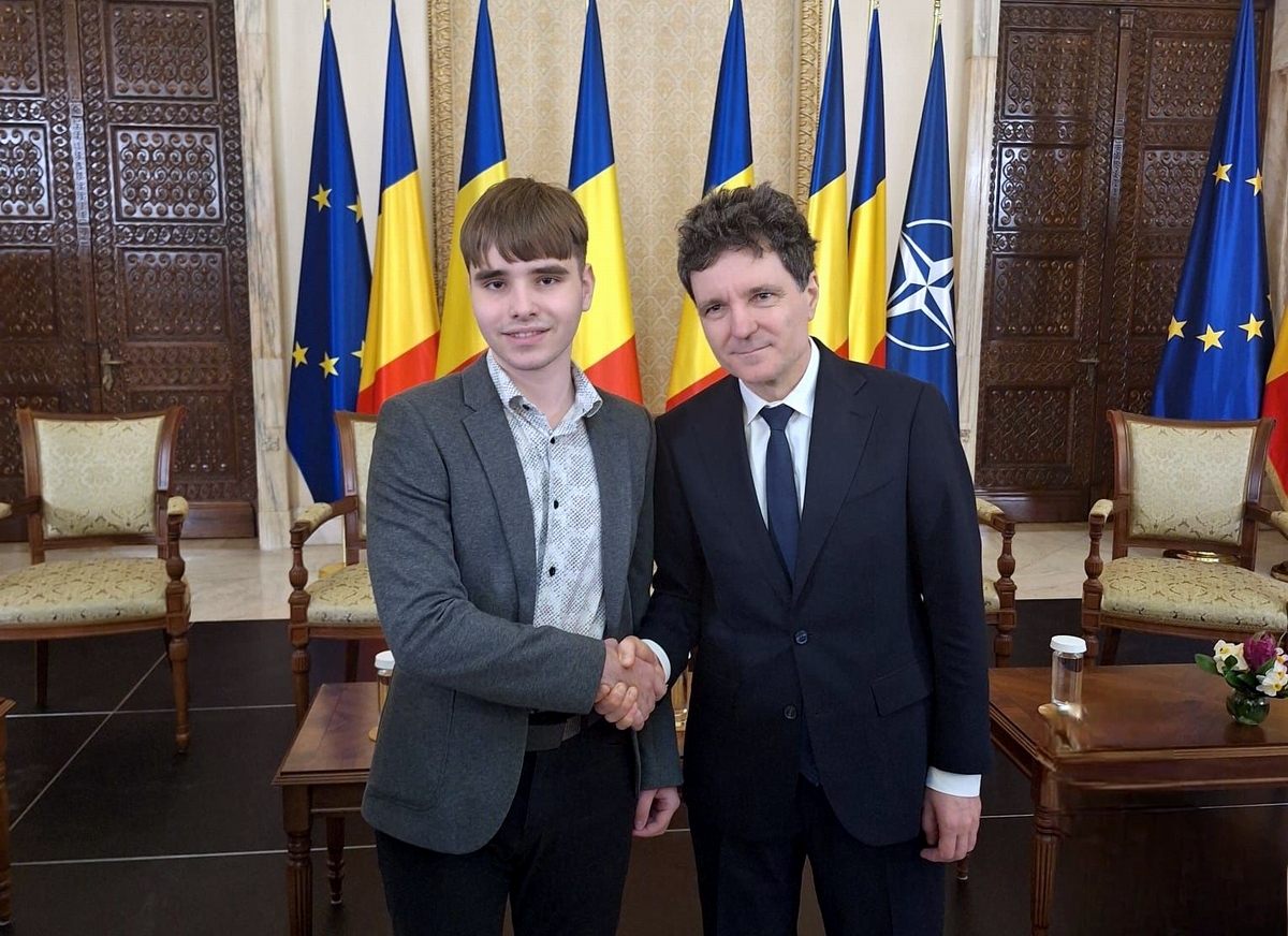 Roland Petrean, elevul genial din Zalău, primit la Palatul Cotroceni de președintele României